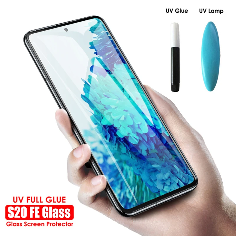 Закаленное стекло с жидким клеем для Samsung Galaxy S20 FE 5G Защитная пленка экрана Plus