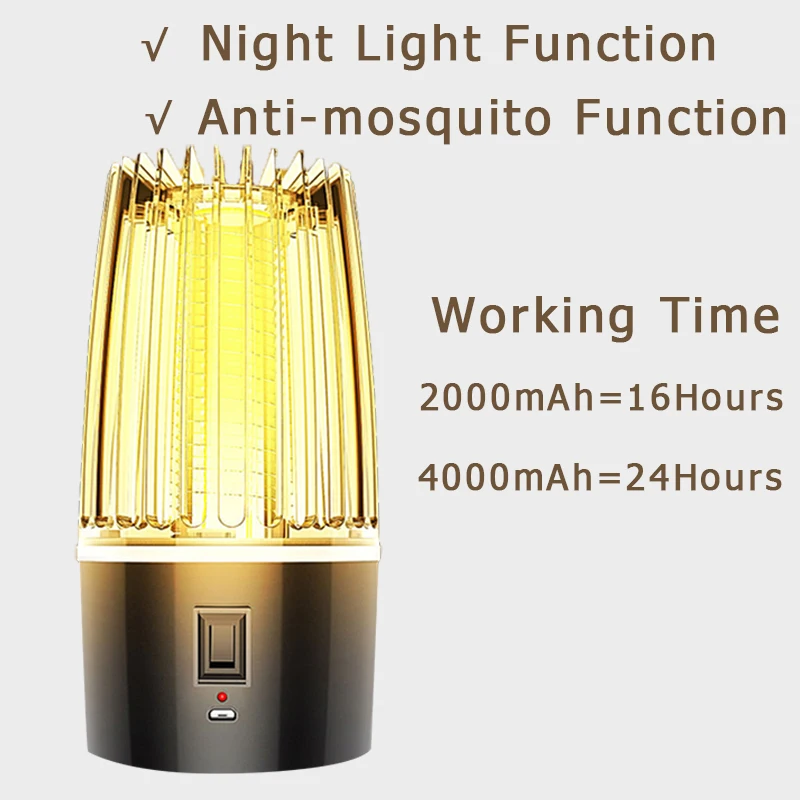 Противомоскитная лампа Перезаряжаемые умное usb устройство для комаров убийца