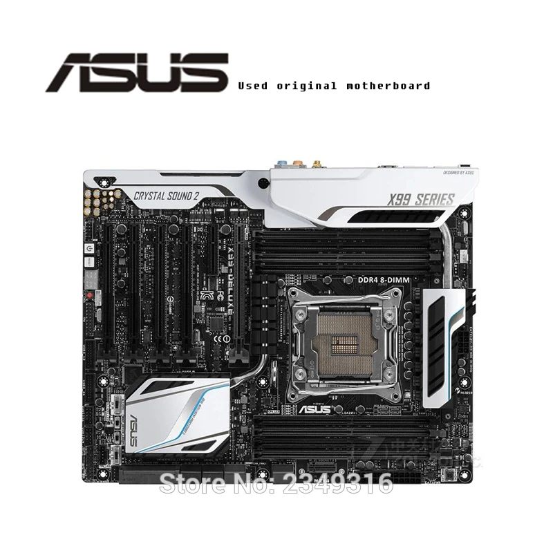 Для ASUS X99-DELUXE используется оригинальная материнская плата с разъемом LGA 2011-3 V3 DDR4 X99