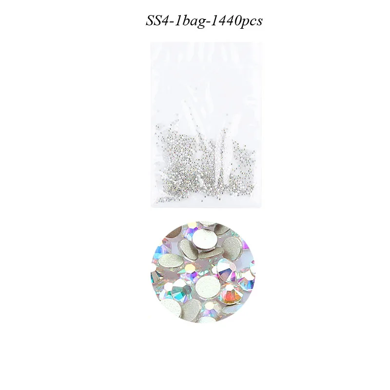 Swarovsky AB SS3 40 Mix Стразы для ногтей стеклянные 3D украшения плоские кристаллы