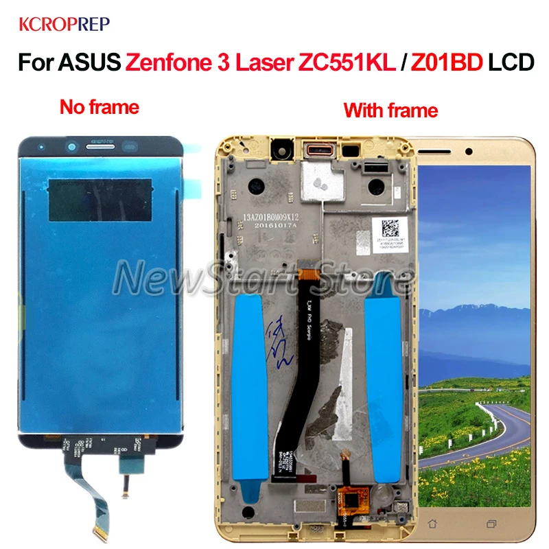 Дисплей для Asus Zenfone 3 Laser ZC551KL Z01BD ЖК-дисплей с сенсорным экраном и дигитайзером в