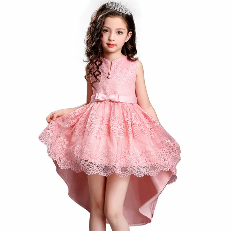 

Kids Party Dress of Girl Toddler Children Embroidery Trailing Dress floral girl dress Baby Girl clothes Princess Dress 2-14 Year