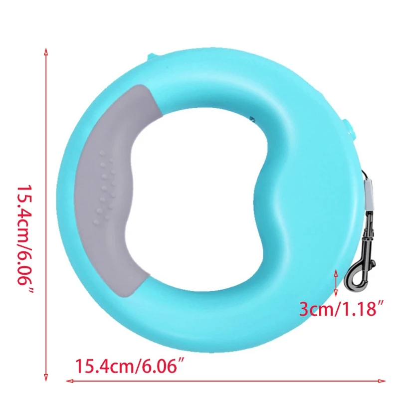 

13MA Nylon Pet Leash With One Hand Brake Retractable Dog Leash With LED Light