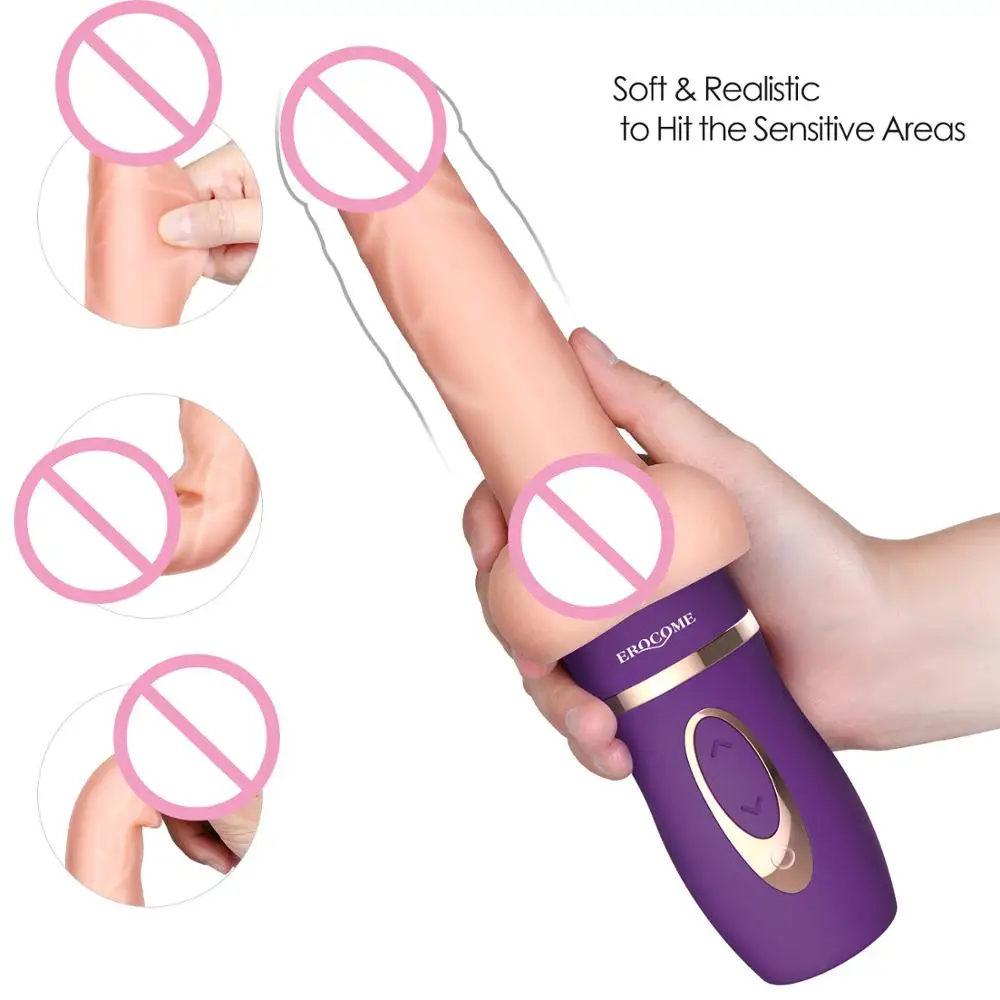 Мощный нагревающийся большой фаллоимитатор Вибраторы для девочек волшебная