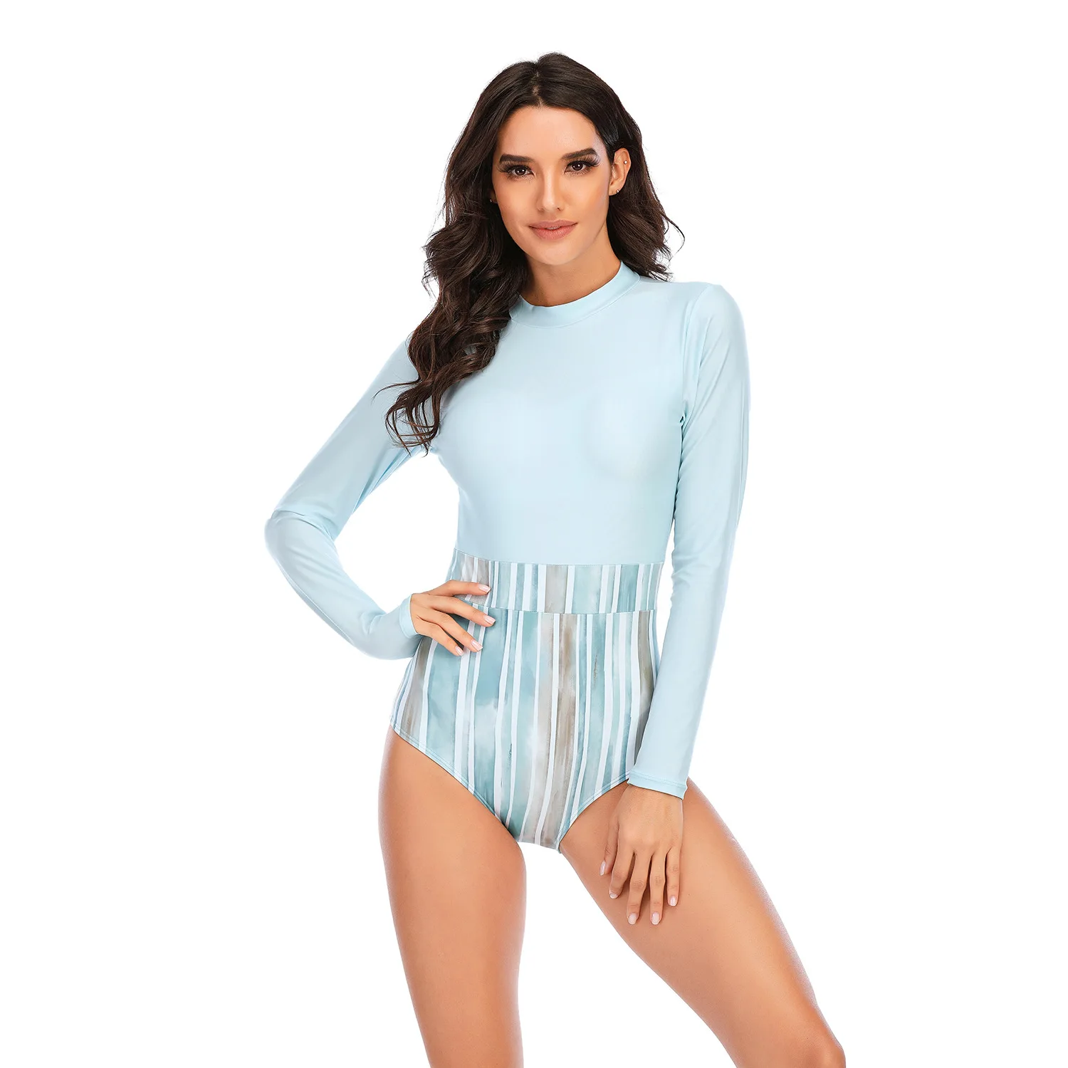 

surfsuit sunscreen swimsuit Waist Bikini Swimwear Push Up Bikini Set Biquini Summer Beach banador traje de bano Maillot de bain