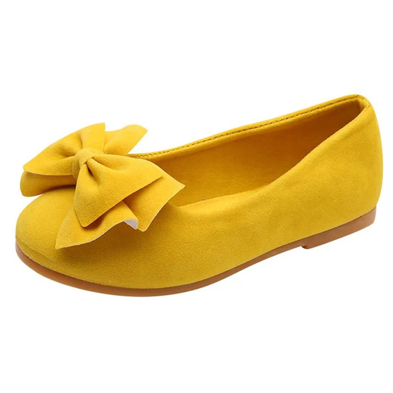 

Children Baby Girl Princess Shoes Bowknot Solid Color Anti-slip Breathable for Party New Design