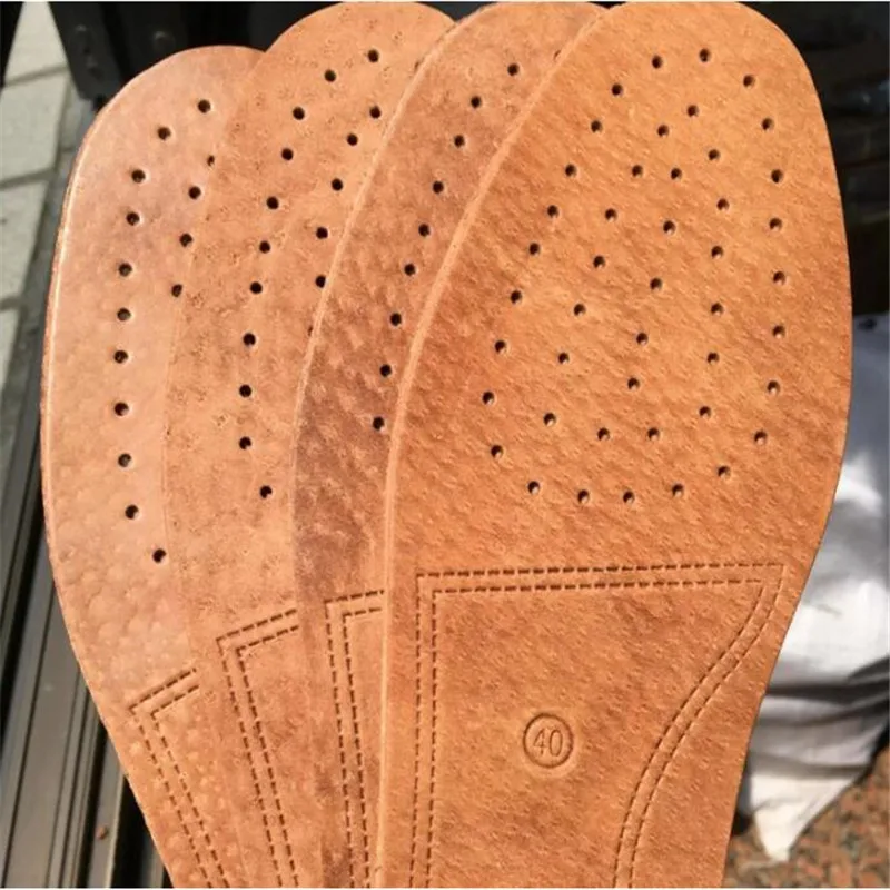 Ультратонкие дышащие дезодорирующие кожаные стельки большого размера 36 44