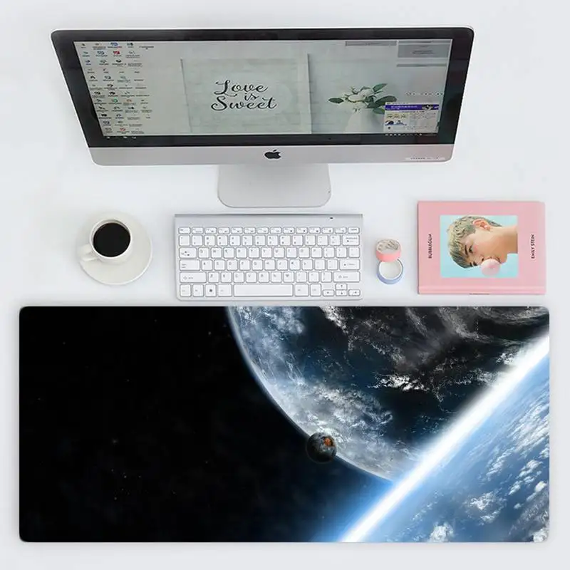 

Universe Starry blue purple Sky DIY Design Pattern Game mousepad Desk Table Protect Game Office Work X XL Non-slip