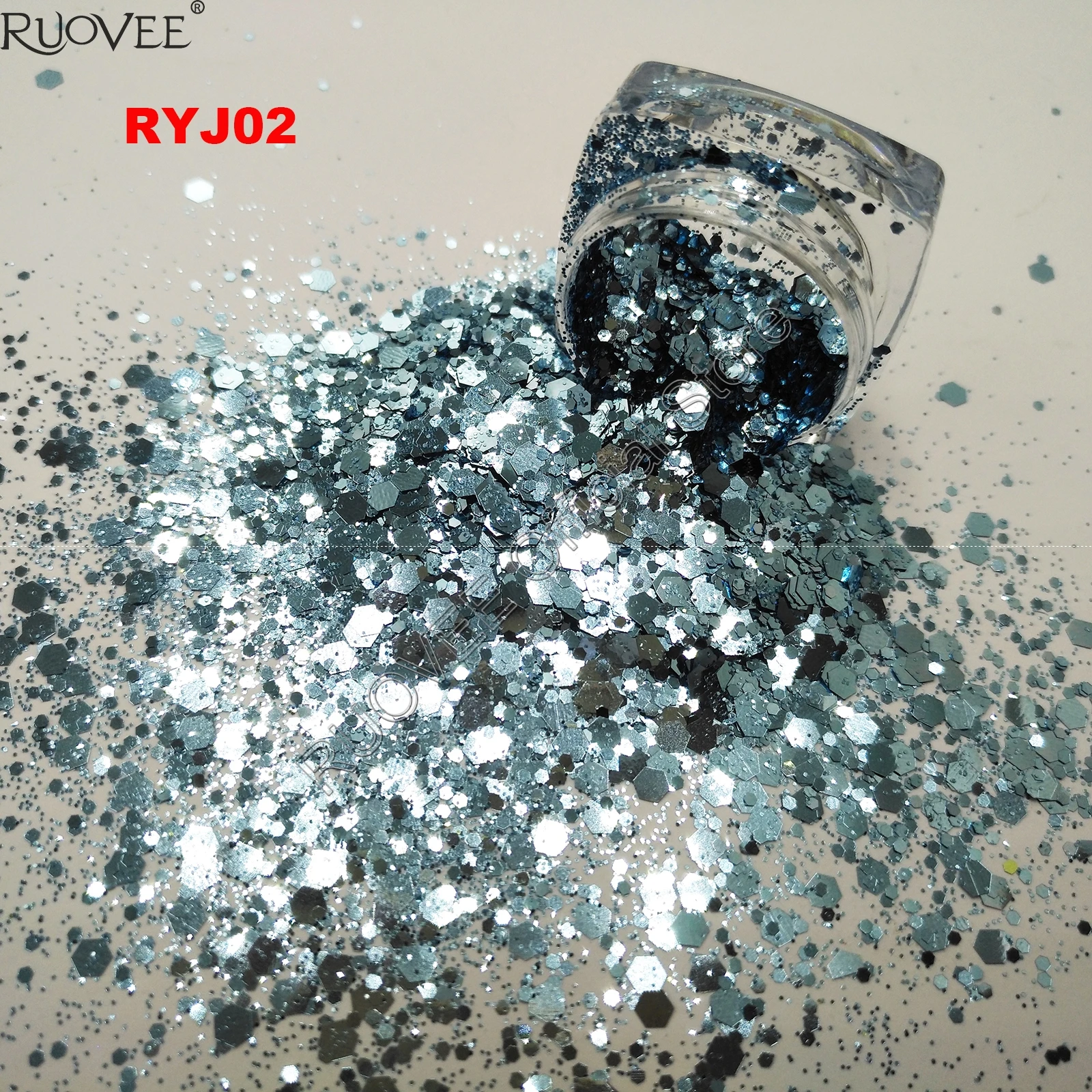 Металлик 12 цветов Блеск Русалка крупные блестки смешанные шестиугольные пайетка