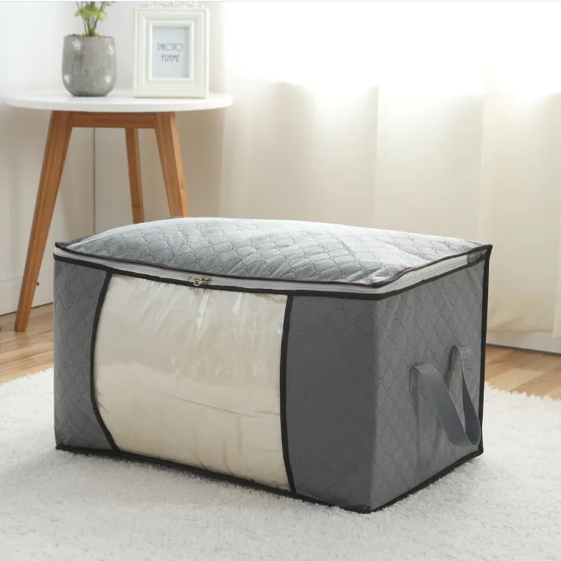 The new bamboo charcoal not wet portable clothes storage bag folding quilt pillow | Дом и сад