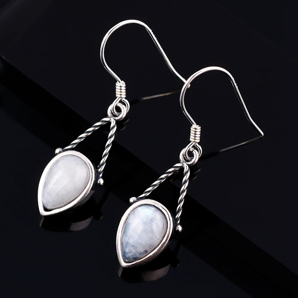 Серьги-подвески из серебра 925 пробы в форме груши 6x9 (art.: 7b26d4561) - 7b26d4561