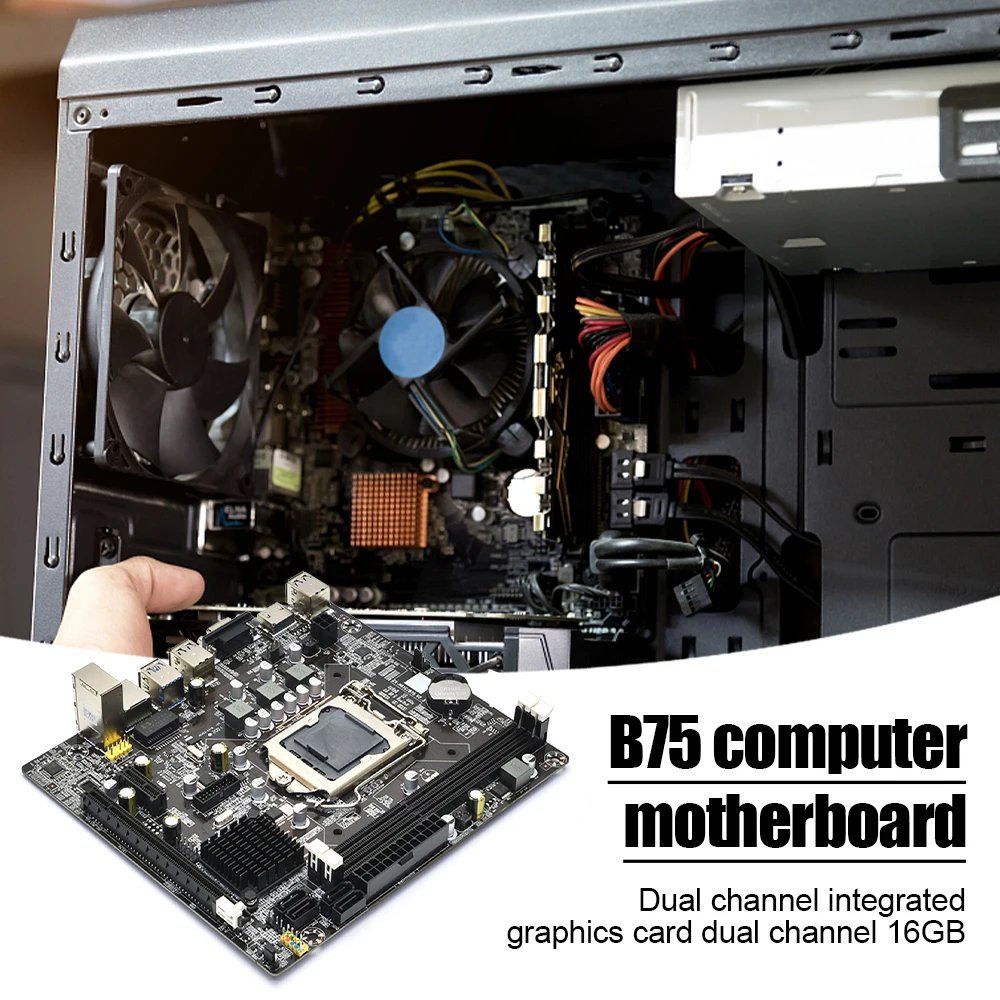 

B75 , DDR3 16 , USB 3,0 SATA 2,0, HDMI + VGA LGA 1151