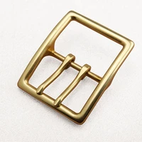 40455055mm solid brass belt buckle double pin two pins 2 prongs super wide and thick diy leathercraft hardware buckles