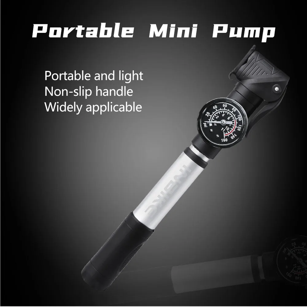Портативный мини-насос для шин INBIKE насос с манометром давления воздуха горных