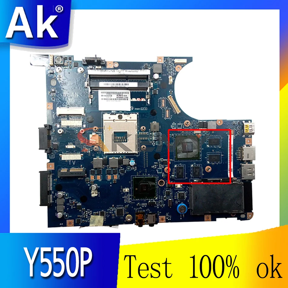 

Laptop motherboard For LENOVO Ideapad Y550P Mainboard NIWBA LA-5371P 11011662 HM55 N10P-GS-A2