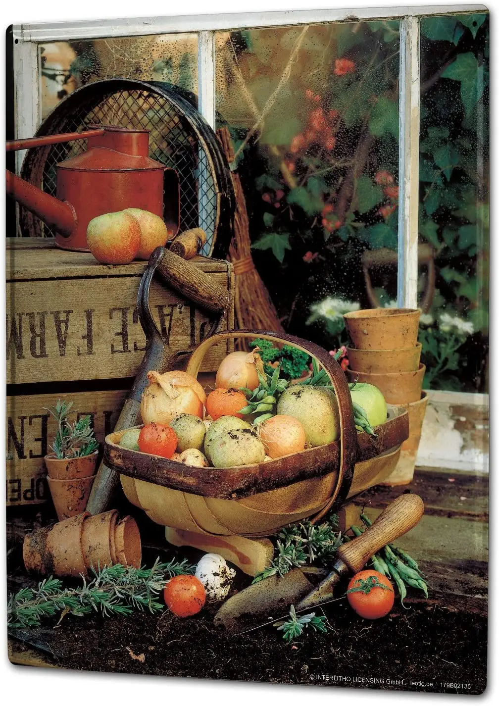

Tin Sign XXL Holiday Travel Agency Vegetable Garden Basket