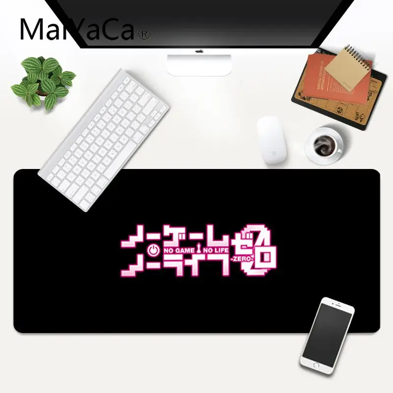 

MaiYaCa In Stocked NO Game No Life Logo Durable Rubber Mouse Mat Pad Gaming Mouse Mat xl xxl 800x300mm for world of warcraft