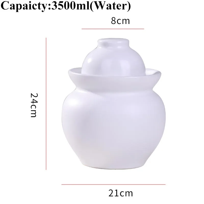 D(3500ml) Китайская керамическая банка для маринованный овощ, утолщенная керамика, маленькие банки для солений, ночные пятна, маринованный овощ, Капустная бутылка, пищевой герметичный контейнер - Цвет: D(3500ml)