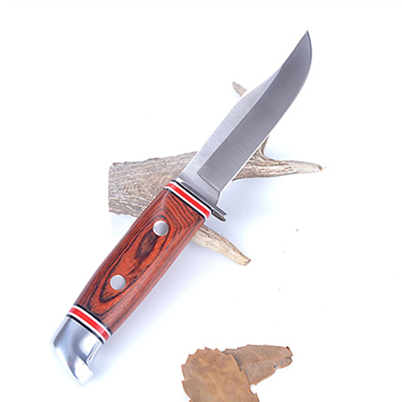 Охотничий нож из настоящей стали ручной работы 8 дюймов 57 HRC походный уличный