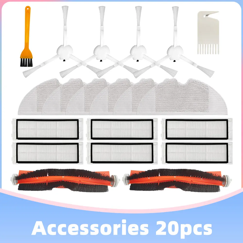 Spare Part Hepa Filter Main Side Brush Mop Cloth for Xiaomi Mijia 1C 2C STYTJ01ZHM / Dreame F9 / Mi Robot Vacuum Mop Cleaner