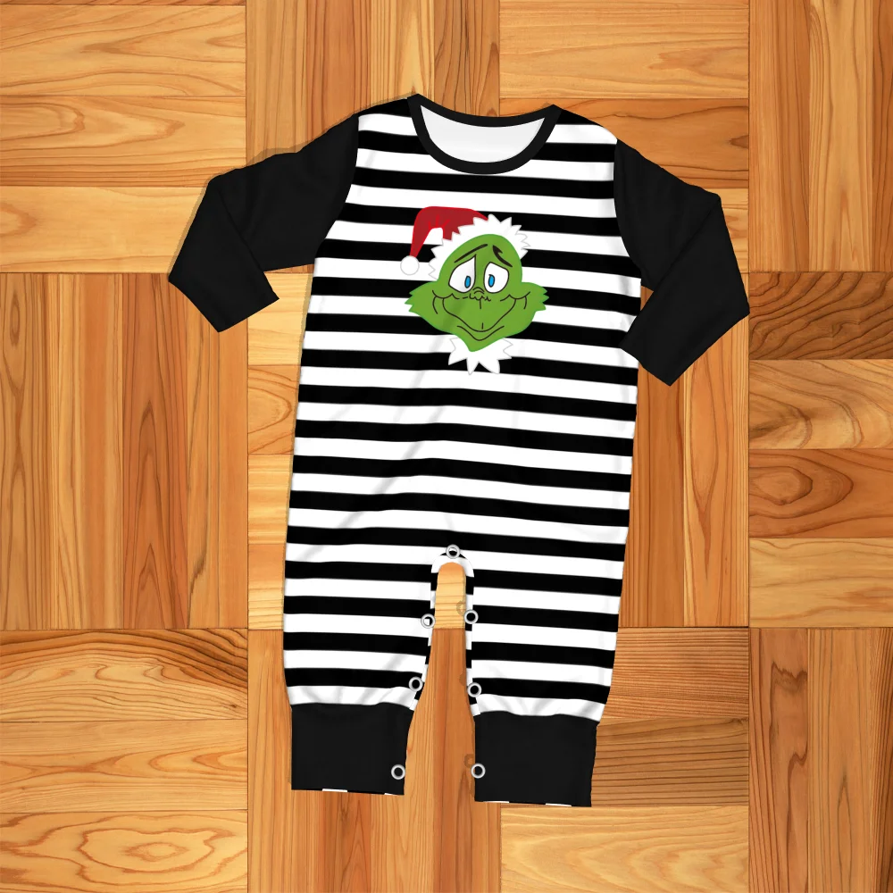 Conice Nini Baby Girl Clothes 2019 clothes lovely Christmas girl clothing black ruffle on and white striped pants chi | Детская одежда