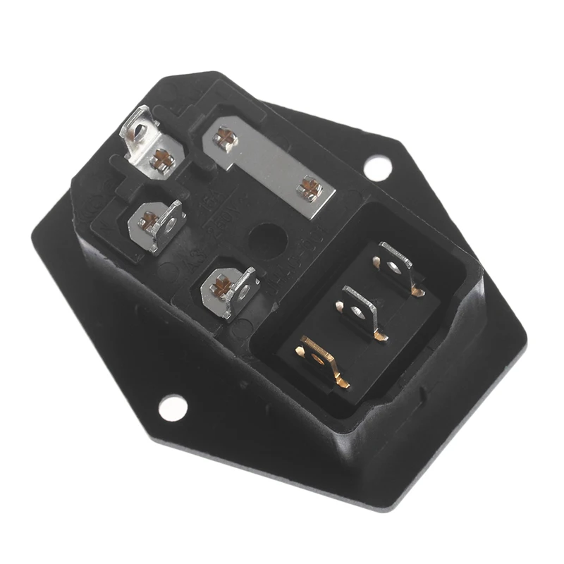 Штепсельная вилка переменного тока IEC320 C14 10 А 250 В 3 контакта розетка питания с