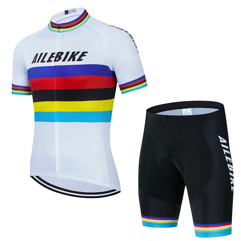 

2020 AILEBIKE Team Edition Cycling Jersey Quick-drying Men's Cycling Wear Summer Team Cycling Wear 20DGEL Cycling Shorts Set