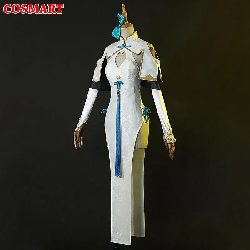 

Genshin Impact JEAN Cheongsam Dress Game Suit Cosplay Costume Halloween Role Play Party Outfit For Women Girls