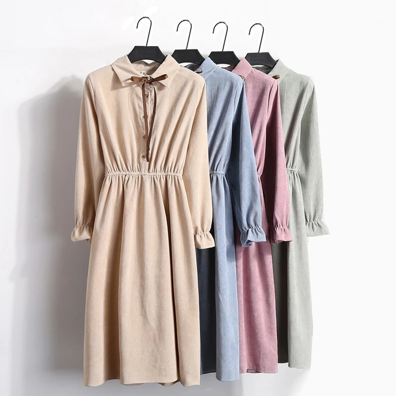 Вельветовое зимнее платье для женщин новинка 2021 винтажное миди с цветочным