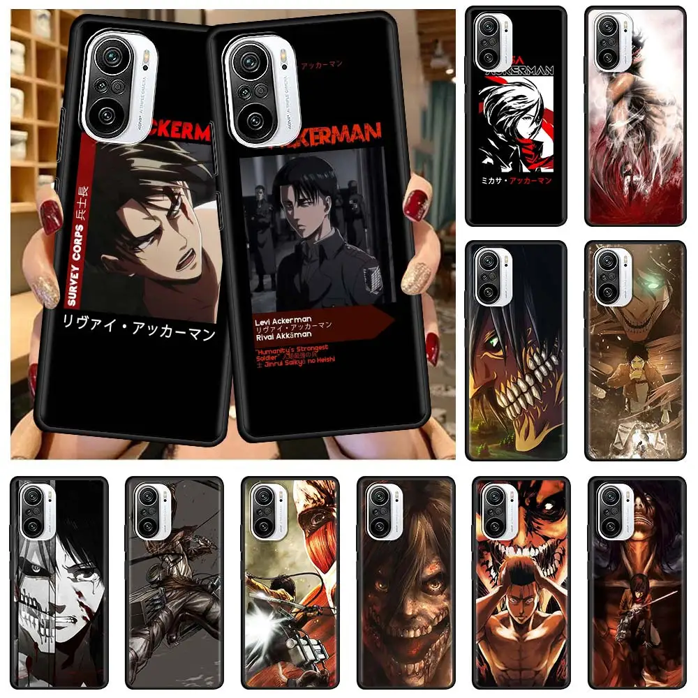 

Shingeki No Kyojin Eren Yeager Cover For Xiaomi Redmi Note 9S 9 10 8T 8 7 9C 9A 8A 7A K40 Pro Plus Luxury Soft Black Mobile Capa