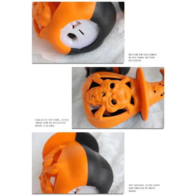 

Halloween Themed Party Decoration LED Pumpkin Lantern Scary Hollow-out Skull Hooded Pumpkin Lamp Bar Scene Layout Decor