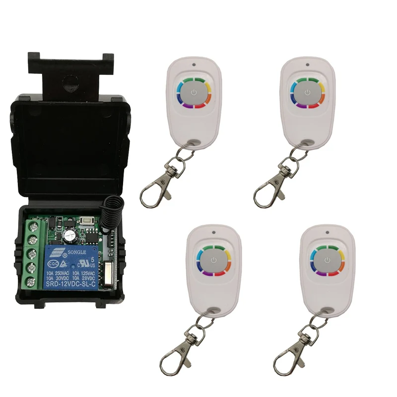 Беспроводной Радиочастотный мини выключатель света 1 канал 10 А релейный выход