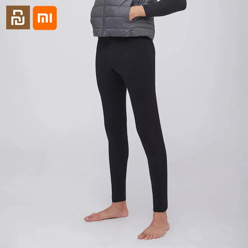 

Мужские двухслойные теплые штаны xiaomi youpin, теплые, дышащие и удобные Стрейчевые подштанники, зимние леггинсы
