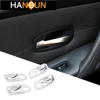 car styling inner door bowl decoration frame trim stickers for bmw 5 series e60 interior doorknob decorative cover strips