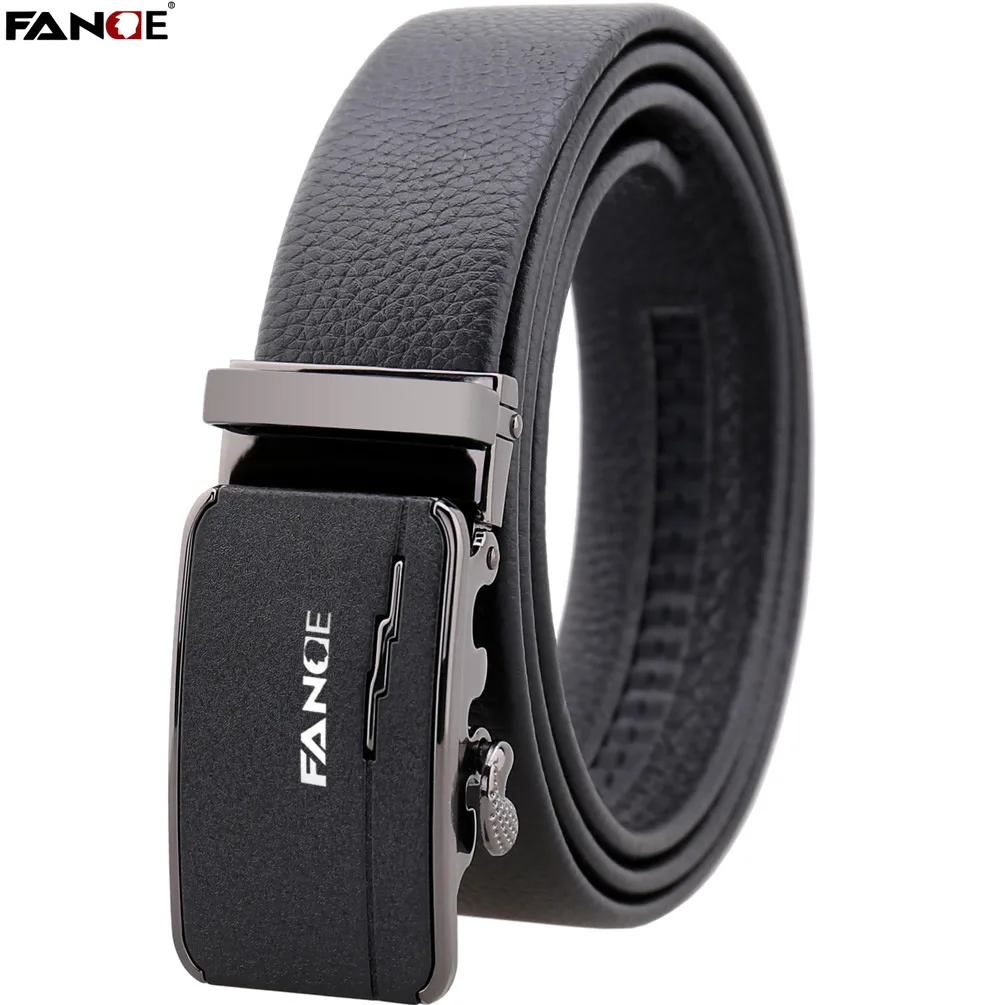 

FANGE mens belts leather designer men belt high quality cow genuine leather belt for men big and tall for jeans gold FG1537