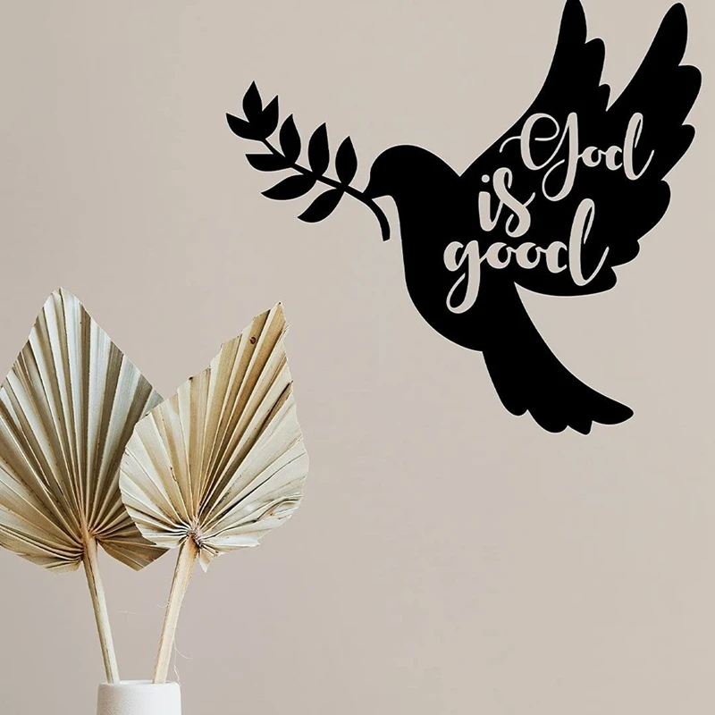 

God is Good Dove Decor Metal Wall Art Home Decor Dove of Peace Small Decorative Decor for Indoor & Outdoor