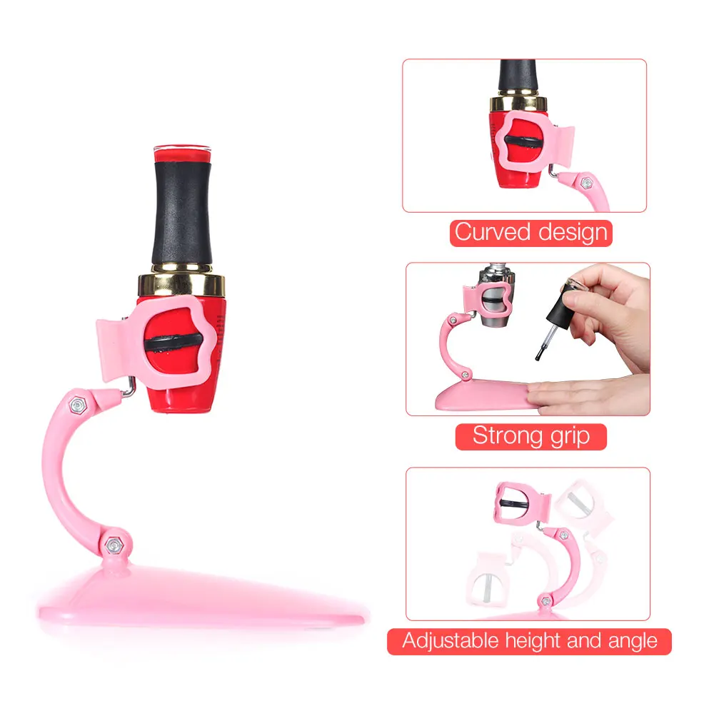 

Регулируемый держатель для лака для ногтей подставка для дизайна ногтей Наклонный лак для ногтей зажим для лака для ногтей маникюрные инст...