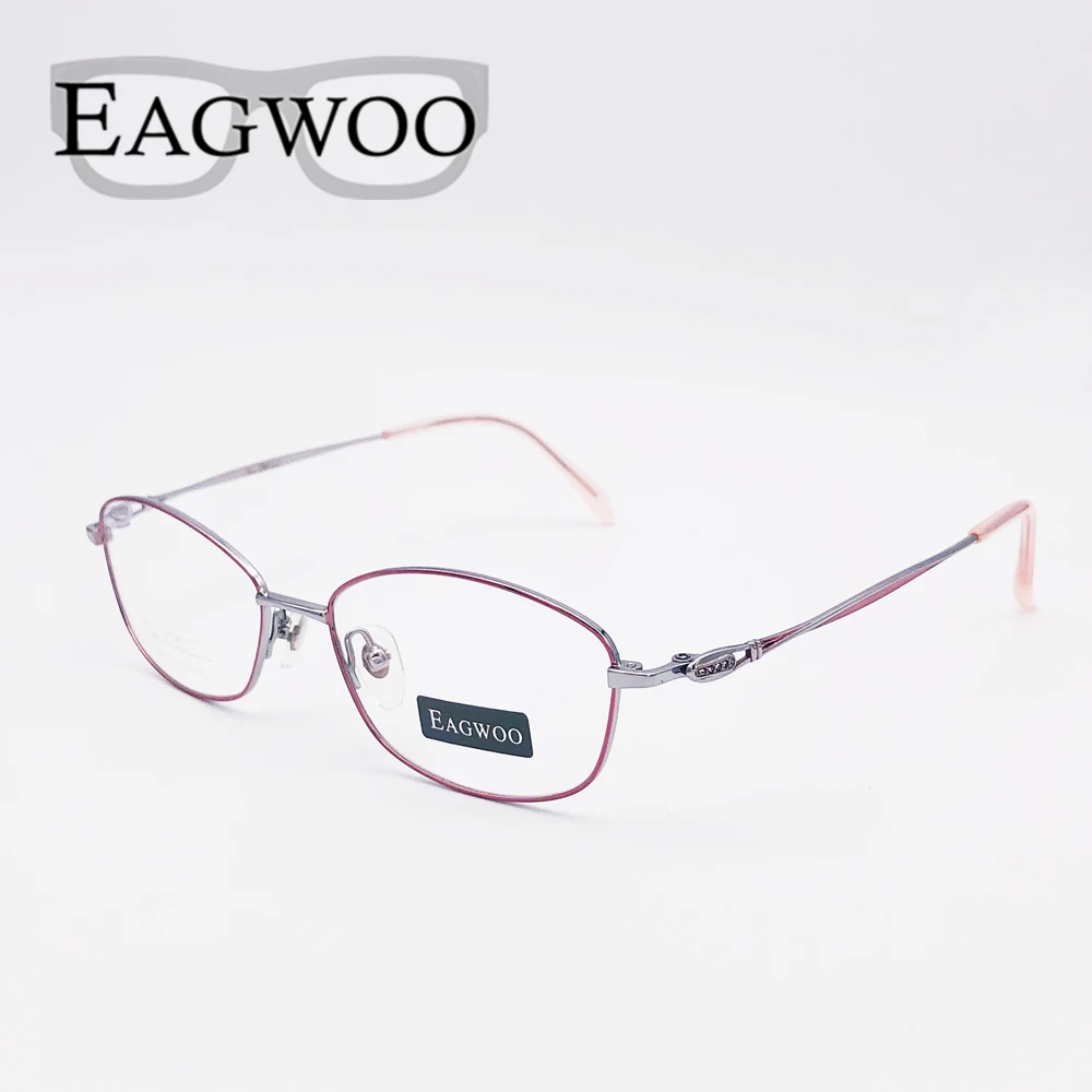 Женские очки из чистого титана дизайнерские с полным ободком элегантные