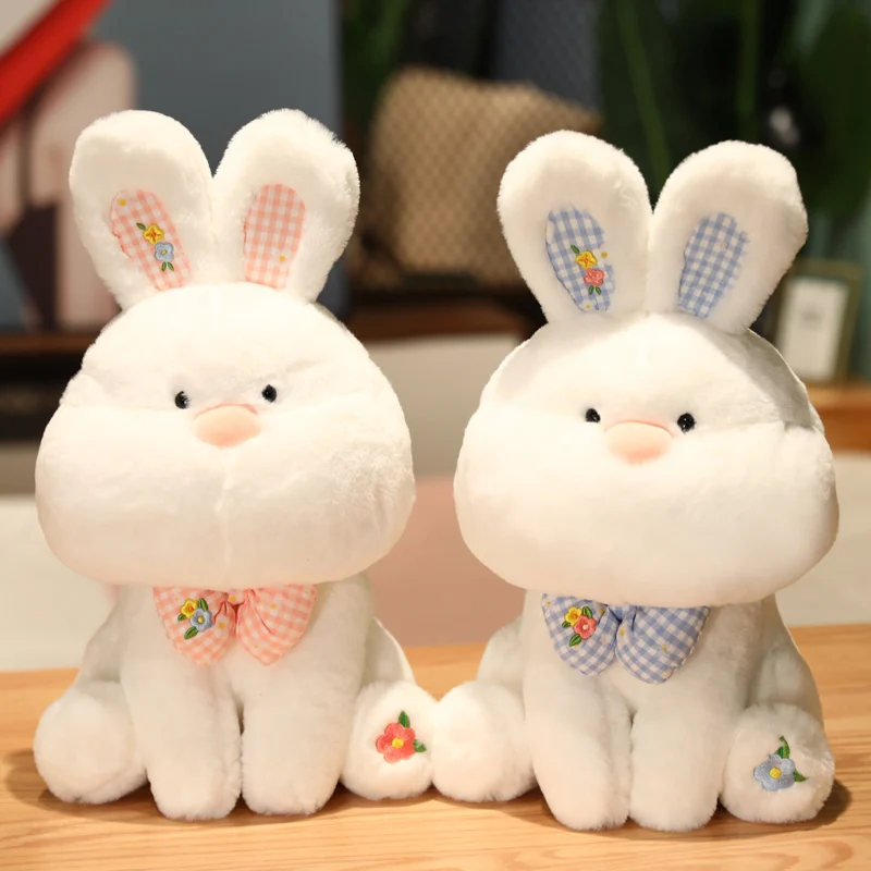 

35/50/60cm Cute Stuffed Rabbit Plush Soft Toys Lovely Bunny with bow Pillow Doll Gifts for Children Baby Accompany Sleep Toy