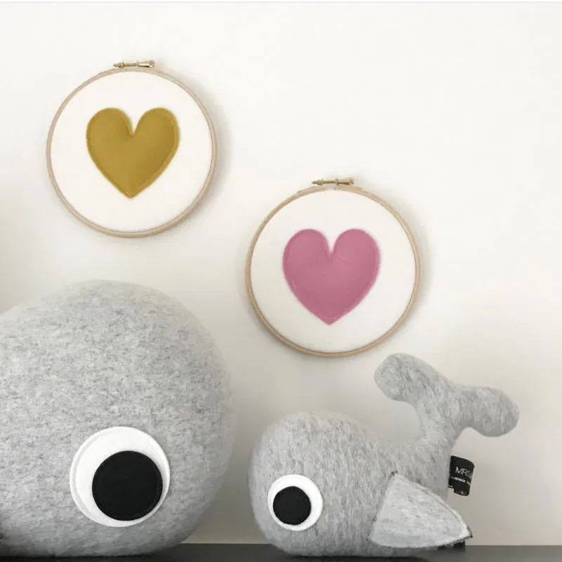 INS скандинавский фетровый шар перо сердце воздушный Настенный декор подвесной