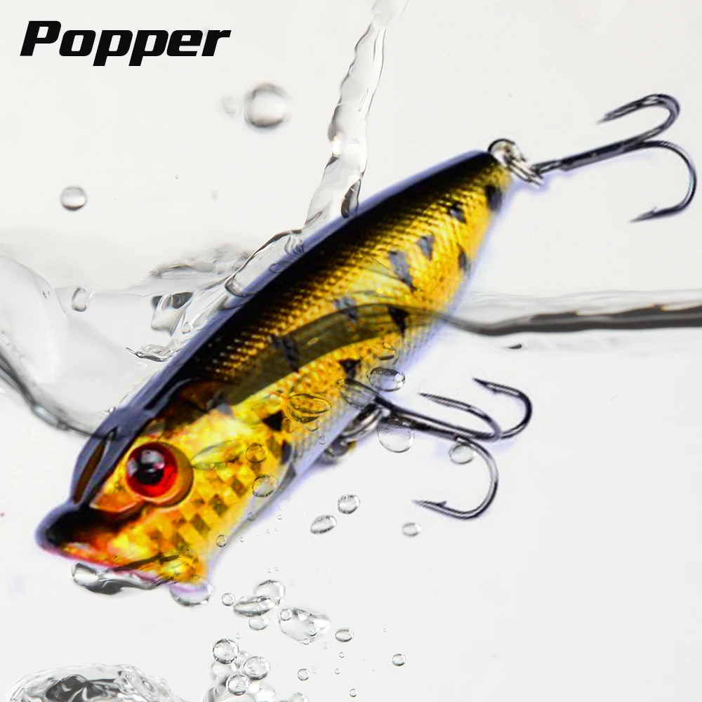 Плавающая искусственная приманка-Поппер 9 см 12 г рыболовная приманка жесткие