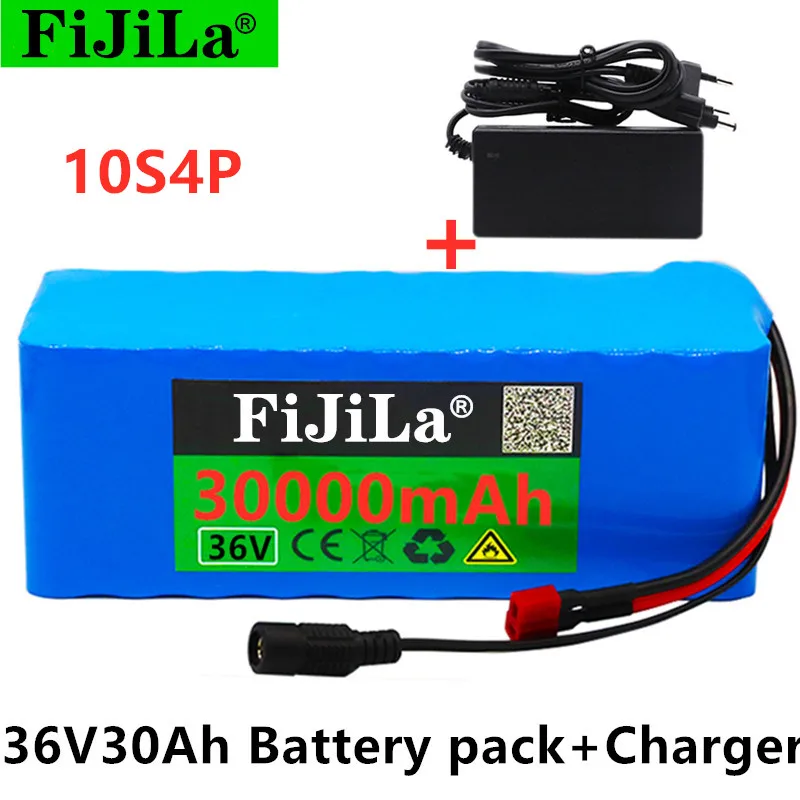 

36V battery 10S4P 30Ah battery pack 1000W high power battery 42V 30000mAh Ebike electric bike BMS+42V2A Charger