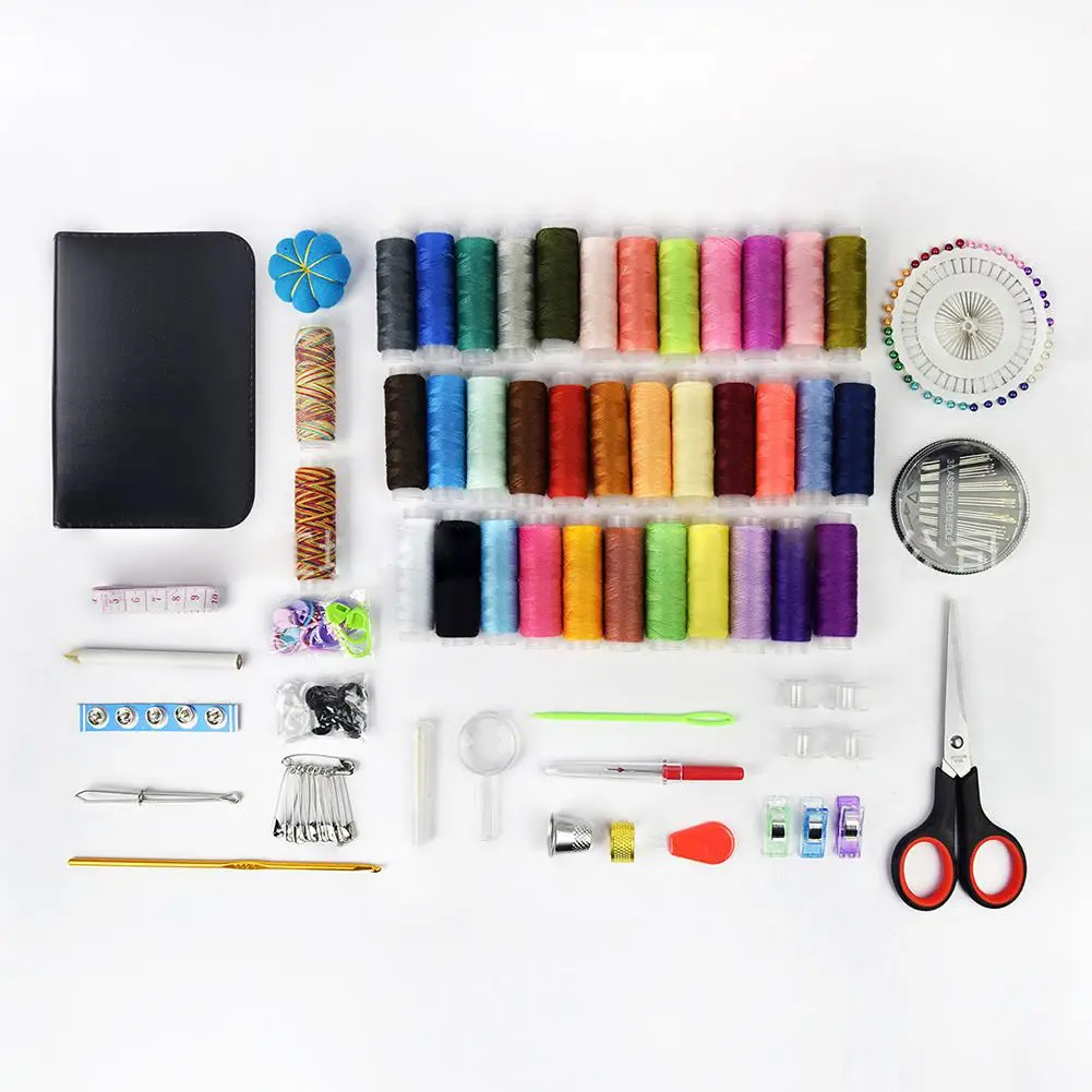 

183Pcs Sewing Kit with Threaded Needles Buttons Scissors for Beginners