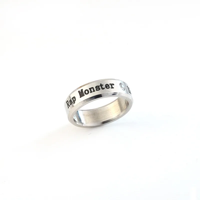 korean Kpop bangtan boys rings jin jimin suga name letter Ring Stainless Steel Finger Rings Jewelry Accessories for Men Women | Украшения и