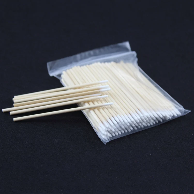

100pcs Wood Cotton Swab Cosmetics Permanent Makeup Health Medical Ear Jewelry Clean Sticks Buds Tip 7cm cotonete