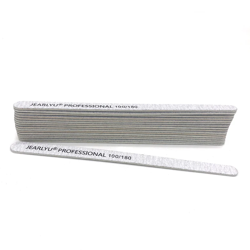 100-180 10 PCS Grey 100/180 Disposable Wooden Nail File Manicure Sandpaper Polishing Professional Nail Files Thin Nail Art Manicure Tool - Цвет: 100-180