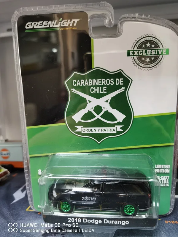 

GREENLIGHT 1/64 2018 Dodge Durango полицейский автомобиль-коллекция чилийской полиции литье под давлением модель тележки из сплава
