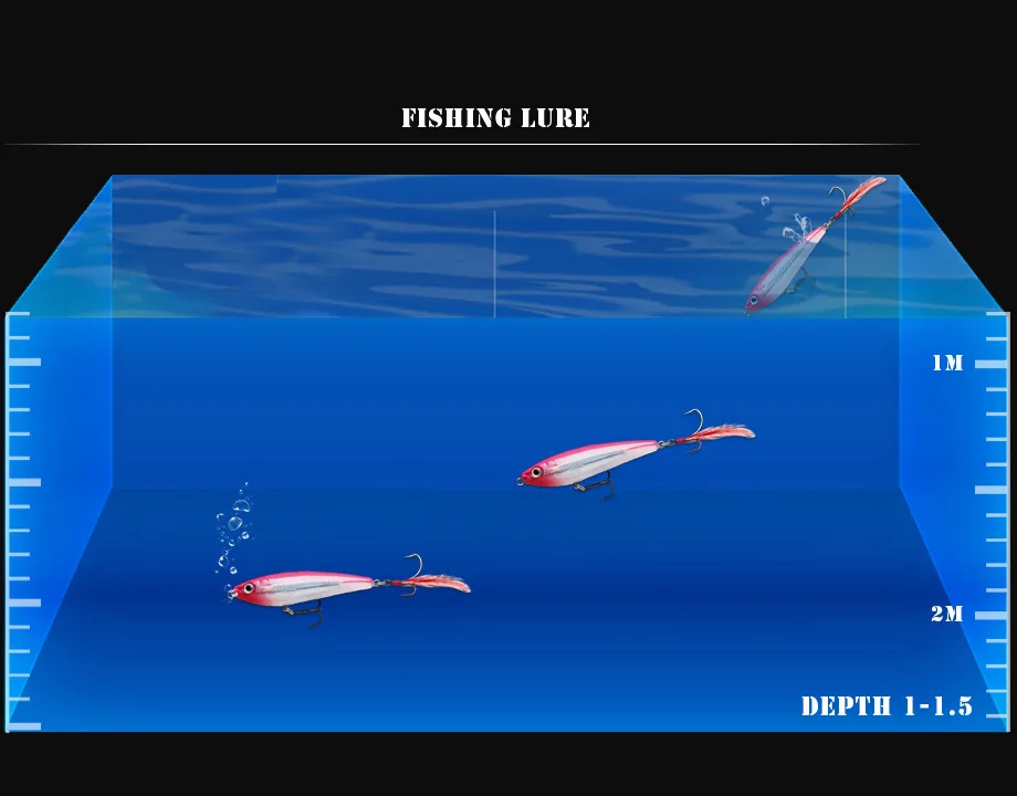 Водяной воблер 12/7 2 г приманка для рыбалки карандаш прогулок с собаками окуня и