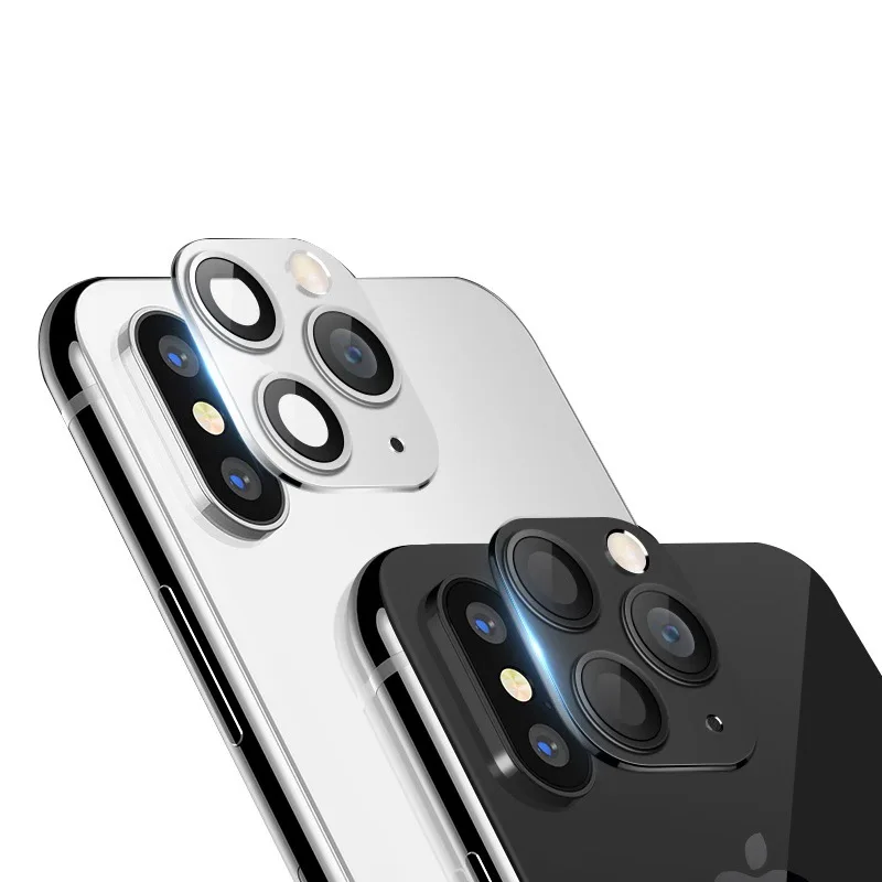 For iPhone X XS XSmax Seconds Change 11 PRO MAX Newest Metal Aluminum Camera Lens Case Sticker Full Protective Cover