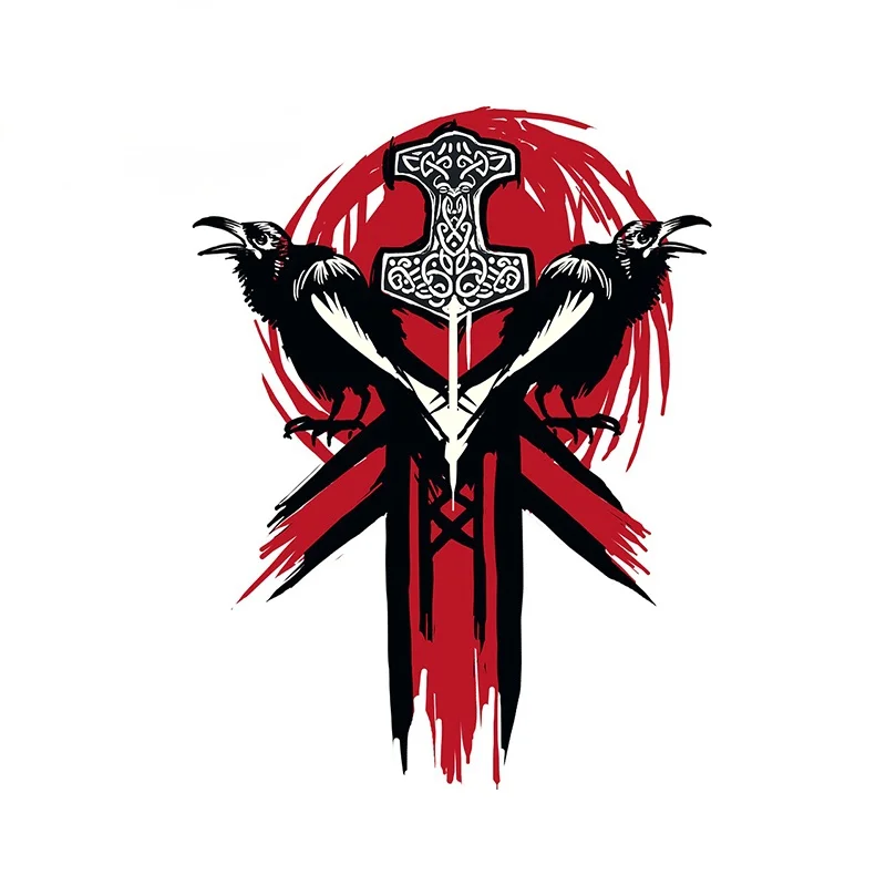 

13cm x 9.8cm for Viking Logo Vinyl Car Stickers Anime Waterproof Scratch-Proof Decal Vehicle JDM Assessoires